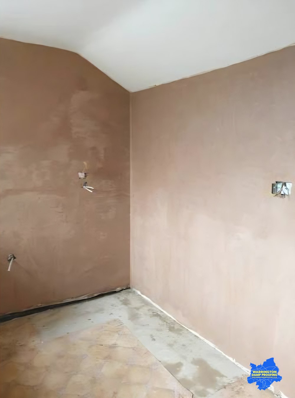 Clean wall after treatment